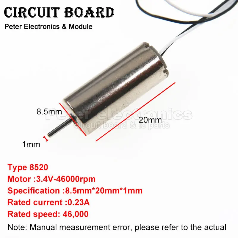 8520 DC 3 V-3,7 V Mini Coreless Motororr 0408 412 614 716 720 816 820 – Bild 6