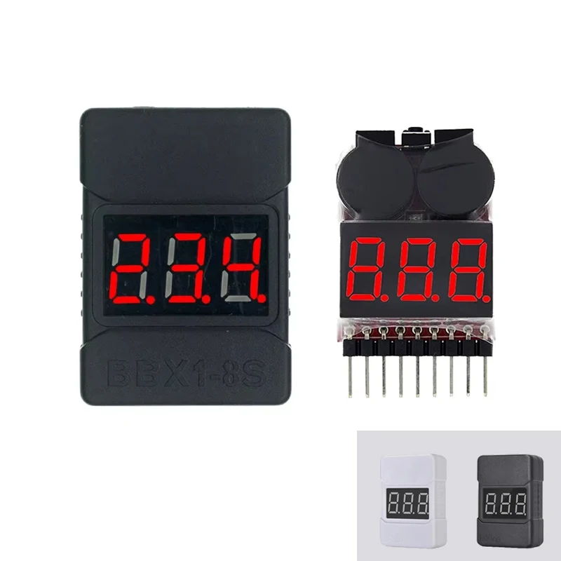 1-8S BBX1-8S 2IN1 Lipo Batteriespannungsprüfer / Niederspannungs-Notfallalarm Batteriespannungsregelung
