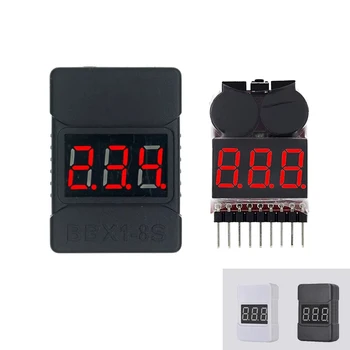 1-8S BBX1-8S 2IN1 Lipo Batteriespannungsprüfer / Niederspannungs-Notfallalarm Batteriespannungsregelung