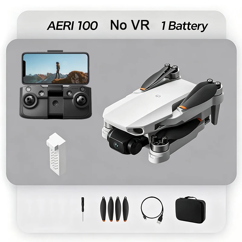 Aeri100 VR Ferngesteuerte Drohne 5G WIFI RC Drohne Quadcopter mit Hindernisvermeidung 8K HD Doppelkamera FPV