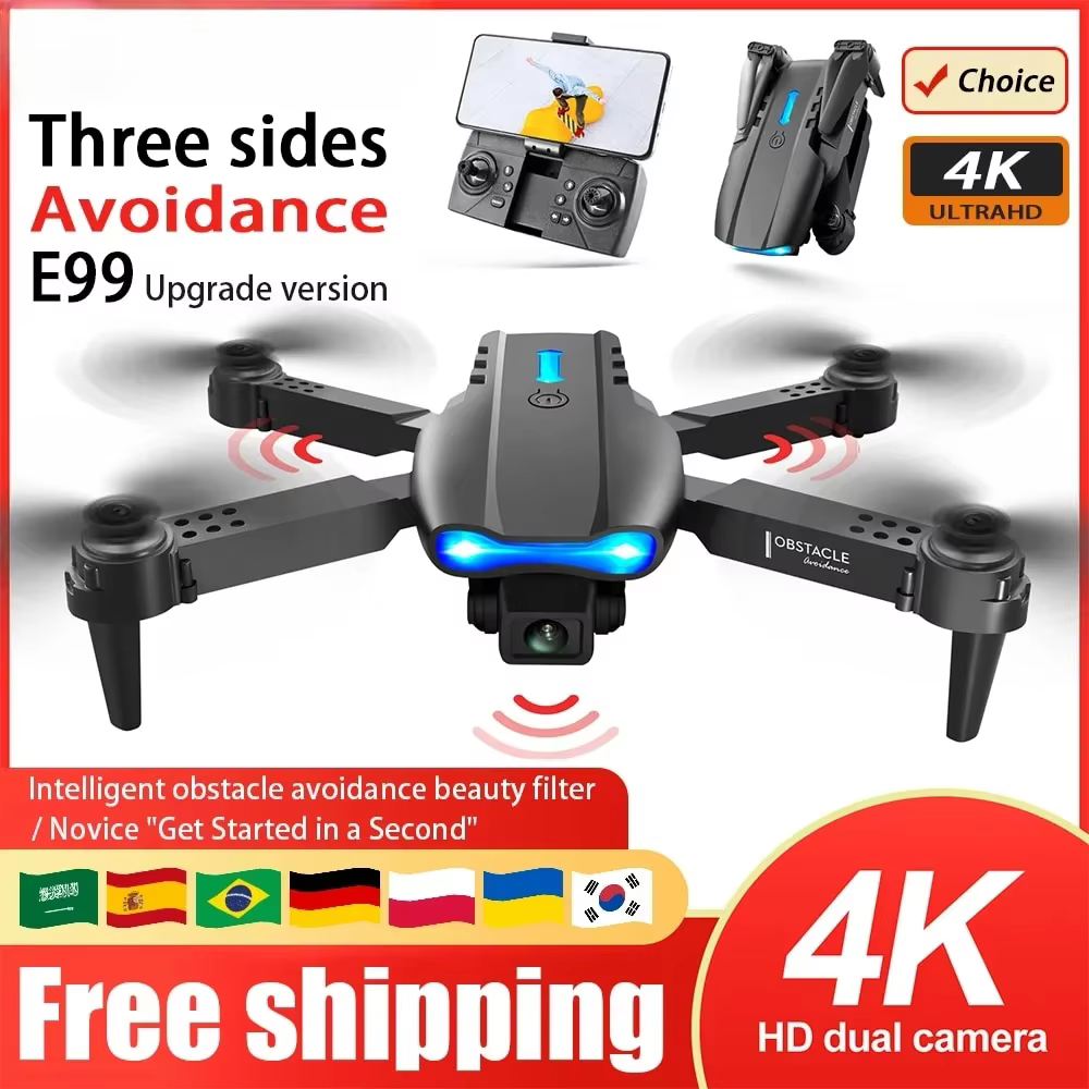 E99 Folding Drone Quadcopter Fernbedienung Griff Vier Achsen Flugzeug HD 4K Fotografie UAV Höhe Fixierung