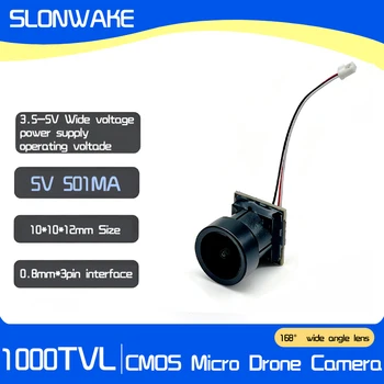 SLONWAKE 1000TVL FPV-Kamera in Nanogröße, 3,5-5V CVBS Analogkamera, 1g Ultraleicht für Happymodel Micro