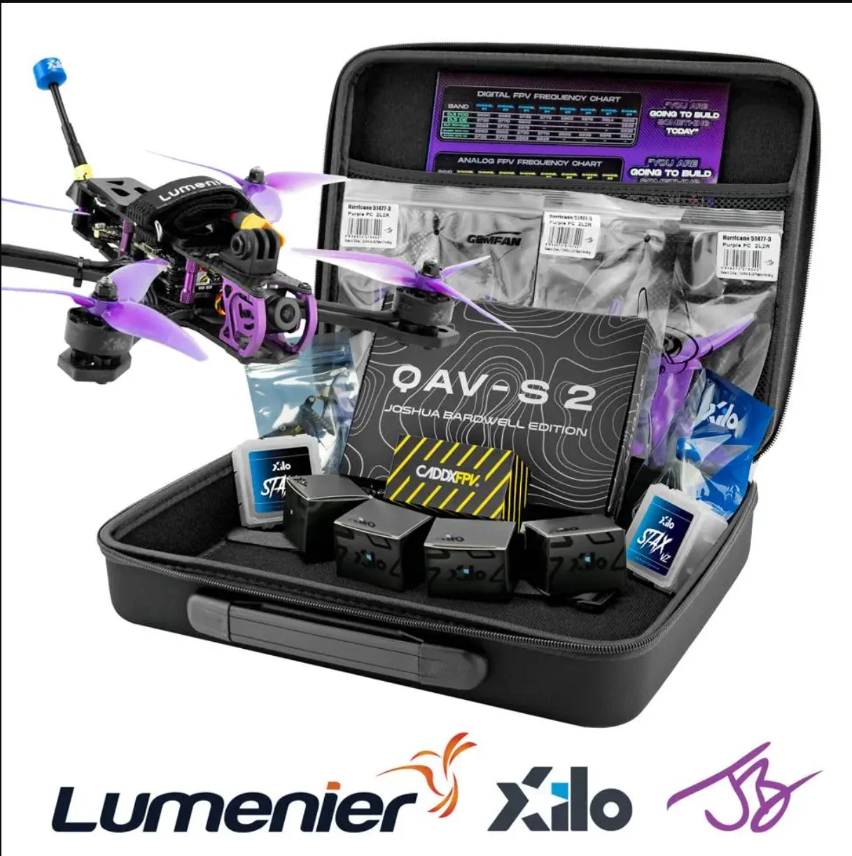 Anfänger DIY FPV Drohnen-Kit - QAV-S 2 Joshua Bardwell SE 5 Zoll - HD Ready/Analog 5 Zoll RC FPV Quadcopter