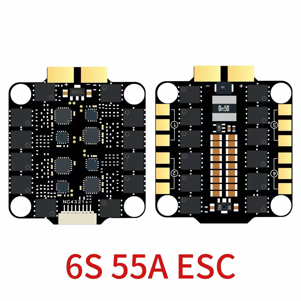 DAKEFPV H743 Pro Flugcontroller Bluejay 4-in-1 55A ESC 3-6S Lipo Stack/Flytower für FPV Racing Drohne