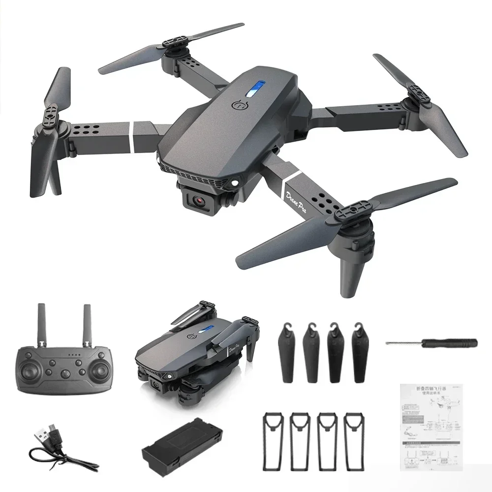 E88 Mini-RC-Drohne mit 4K-HD-Kamera, WiFi FPV, faltbarer Quadrocopter – Bild 4