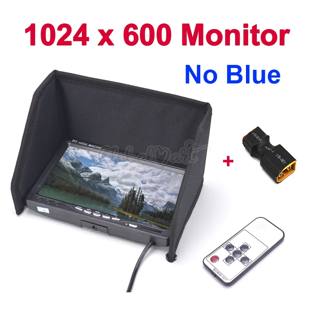 FPV 7 Zoll 7" Monitor LCD TFT 1024 x 600 Monitor Bildschirm Kein blau FPV Display Fotografie Sonnenschirm