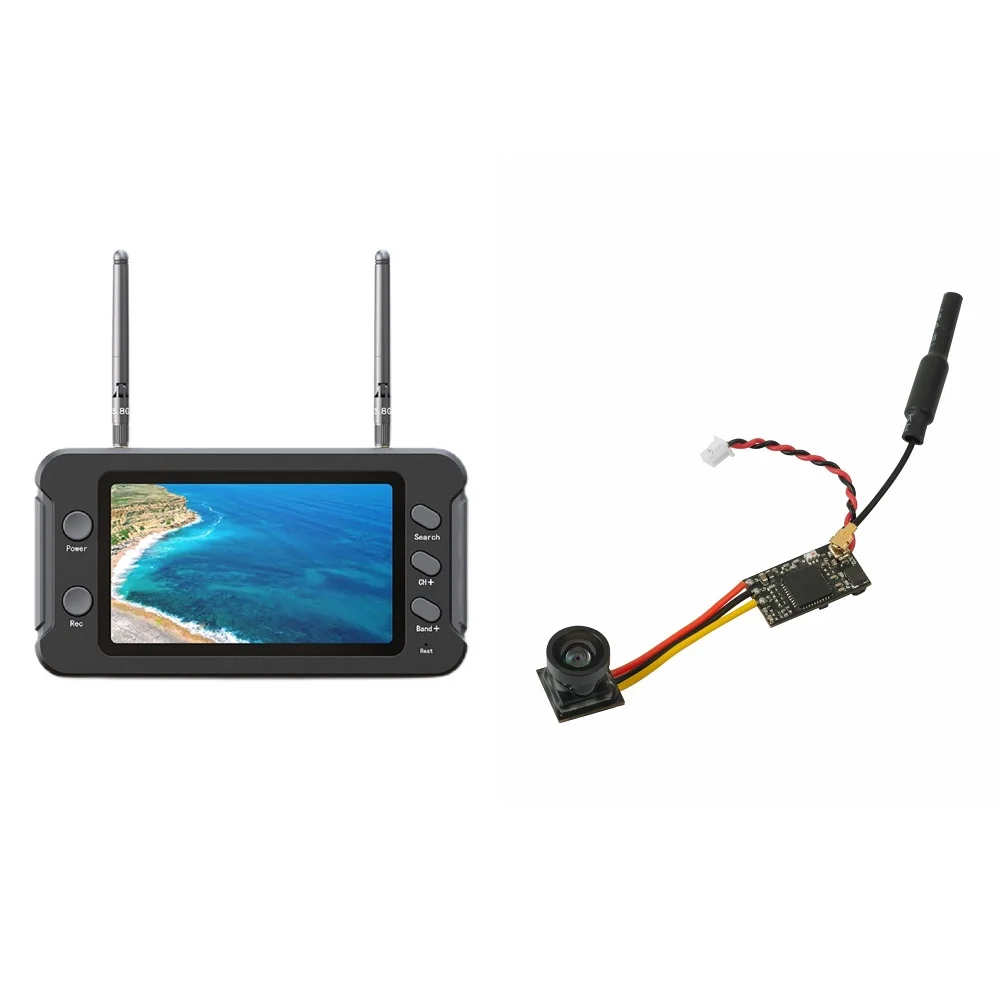 4,3 zoll LCD Display 16:9 5,8G FPV Monitor mit DVR 40CH NTSC/PAL Auto – Bild 6