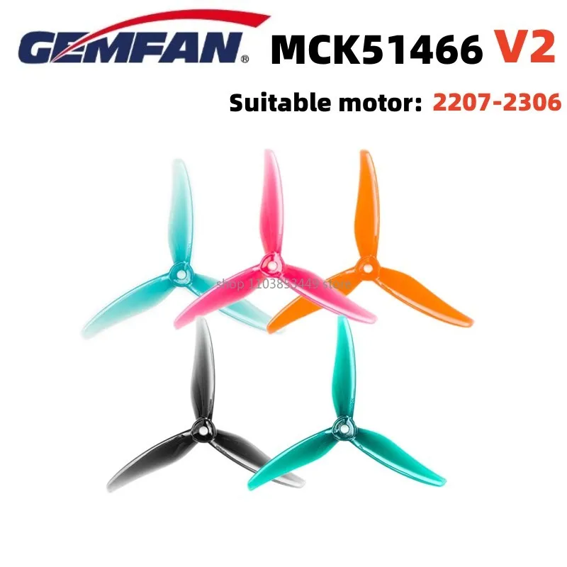 50Pairs Gemfan 51466 V2 5 zoll 3 Blatt/Tri-Blade Propeller Props FPV – Bild 6