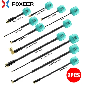 FOXEER FPV-Antenne Lollipop 4 Plus 4+ 2 Stück 5,8 G 2,6 dBi Omni Mini-Antenne RHCP LHCP SMA RPSMA MMCX UFL
