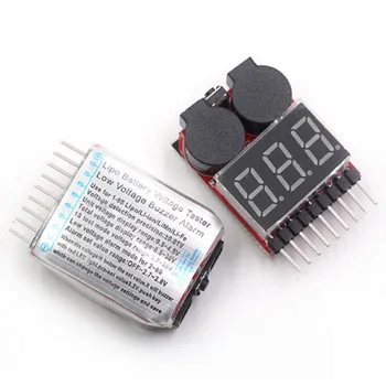 Lipo Batteriespannungsprüfer Voltmeter Monitor Summer Alarm 1-8s 3,7V-22,2V für Rc Lipo Batteriemodelle