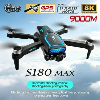 S180 GPS-Drohne mit 5G-WiFi, 8K-Doppelkamera, optischem Fluss- und Hindernisvermeidungssystem, bürstenlosem