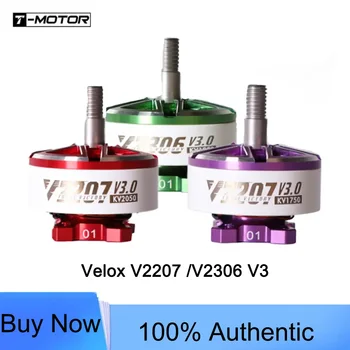 T-Motor T-Hobby Velox V2207 /V2306 V3 1750KV 1950KV 2050KV 6S / 2550KV 4S Bürstenloser Motor für FPV Freestyle