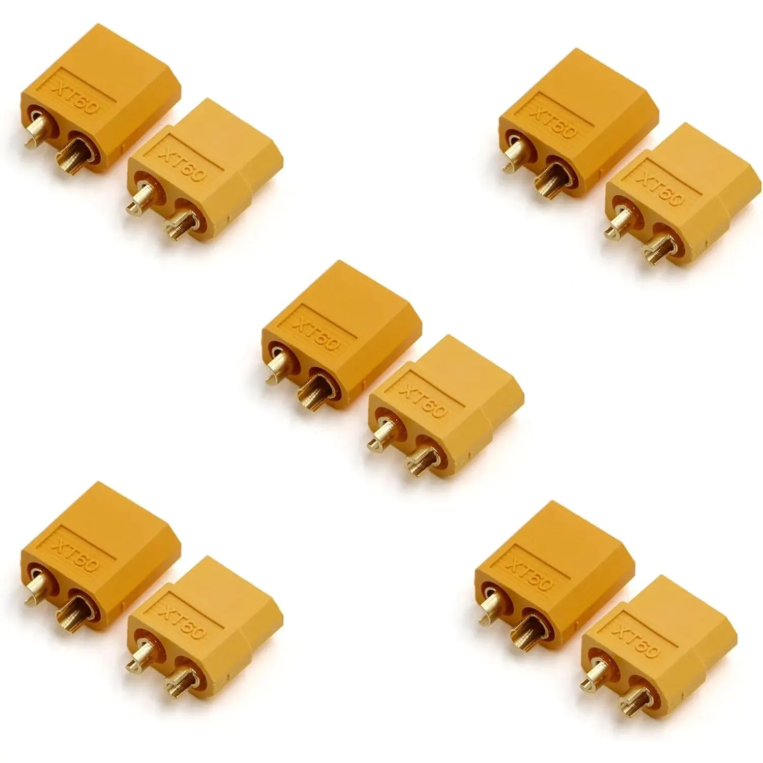 5 Paar XT60-Stecker XT60 männlich weiblich Rundstecker Netzstecker für RC Lipo Batteriemotor XT60