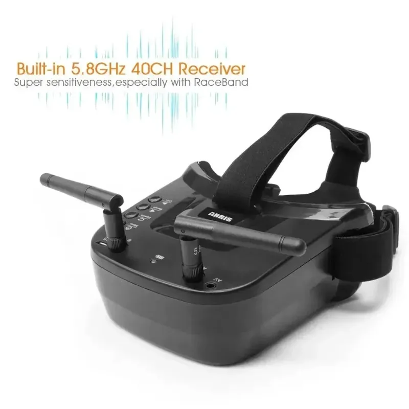 VR009 5.8G 40CH FPV-Brille mit 3 Zoll 480x320 Display, HD DVR – Bild 5