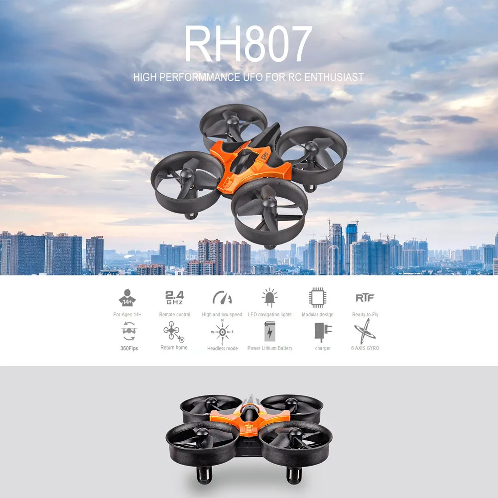 Mini-RC-Drohne mit Headless-Modus, 2,4G-Fernbedienung, Höhenhaltung – Bild 3