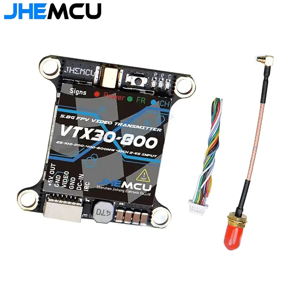 JHEMCU VTX30-800 5848 LITE 40CH 5,8G 25/100/200/400/800mW Umschaltbares VTX Video-Sendermodul OSD-Steuerung