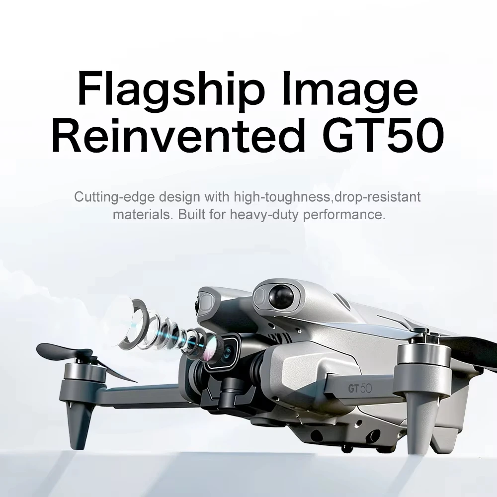 GT50 GPS-Drohne Doppelkamera mit fotofähigem Bildschirm RC – Bild 3