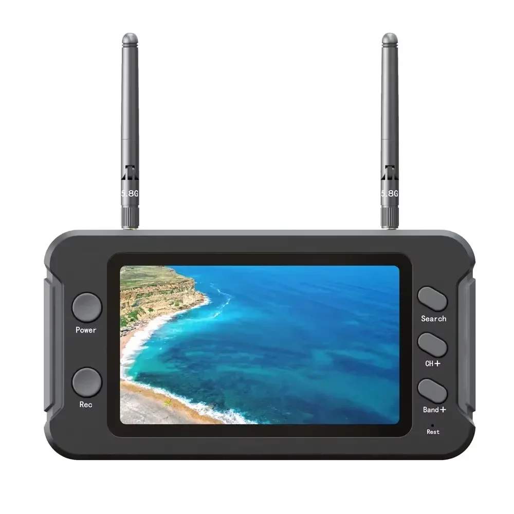 5,8G 40CH FPV-Monitor 4,3 Zoll LCD-Bildschirm DVR-Aufnahme NTSC PAL – Bild 6