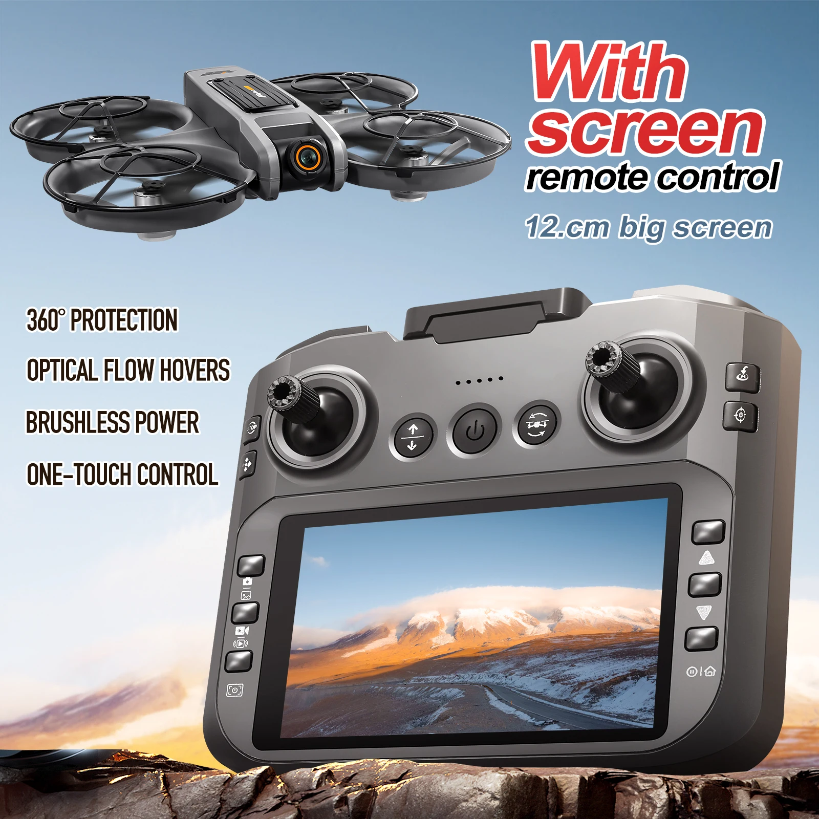 S156 Mini-Drohne mit 4K Professioneller HD-Kamera, Großem Bildschirm – Bild 6