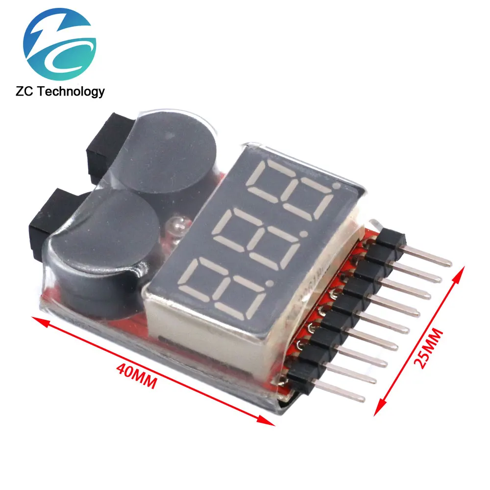 Lipo-Batterietester BX100 RC 1-8S Niederspannungs-Summer Alarm Sound – Bild 6