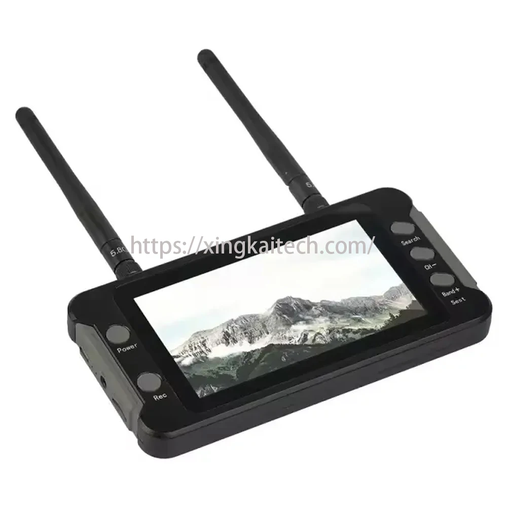 FPV-Monitor 4,3 Zoll mit DVR 5,8 GHz 40-Kanal-Empfänger 800 x 480 – Bild 3